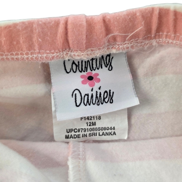 🌸 Counting Daisies Baby Girl 2-Piece Floral Ruffle Outfit Set | Size 12M - Picture 8 of 9